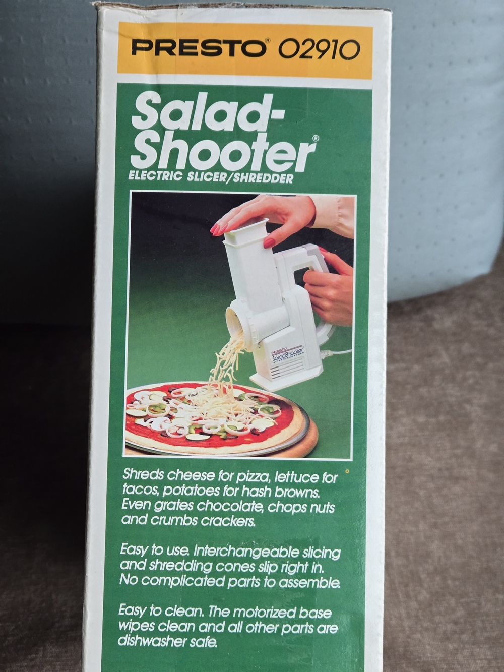 PRESTO Salad-Shooter Electric Slicer-Shredder - White - Picture 4 of 5